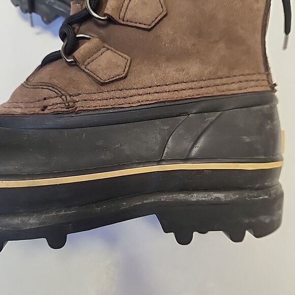 Sorel Womens Caribou Leather Upper Faux Fur Lace Up Winter Duck Boots US 7 - Picture 8 of 8